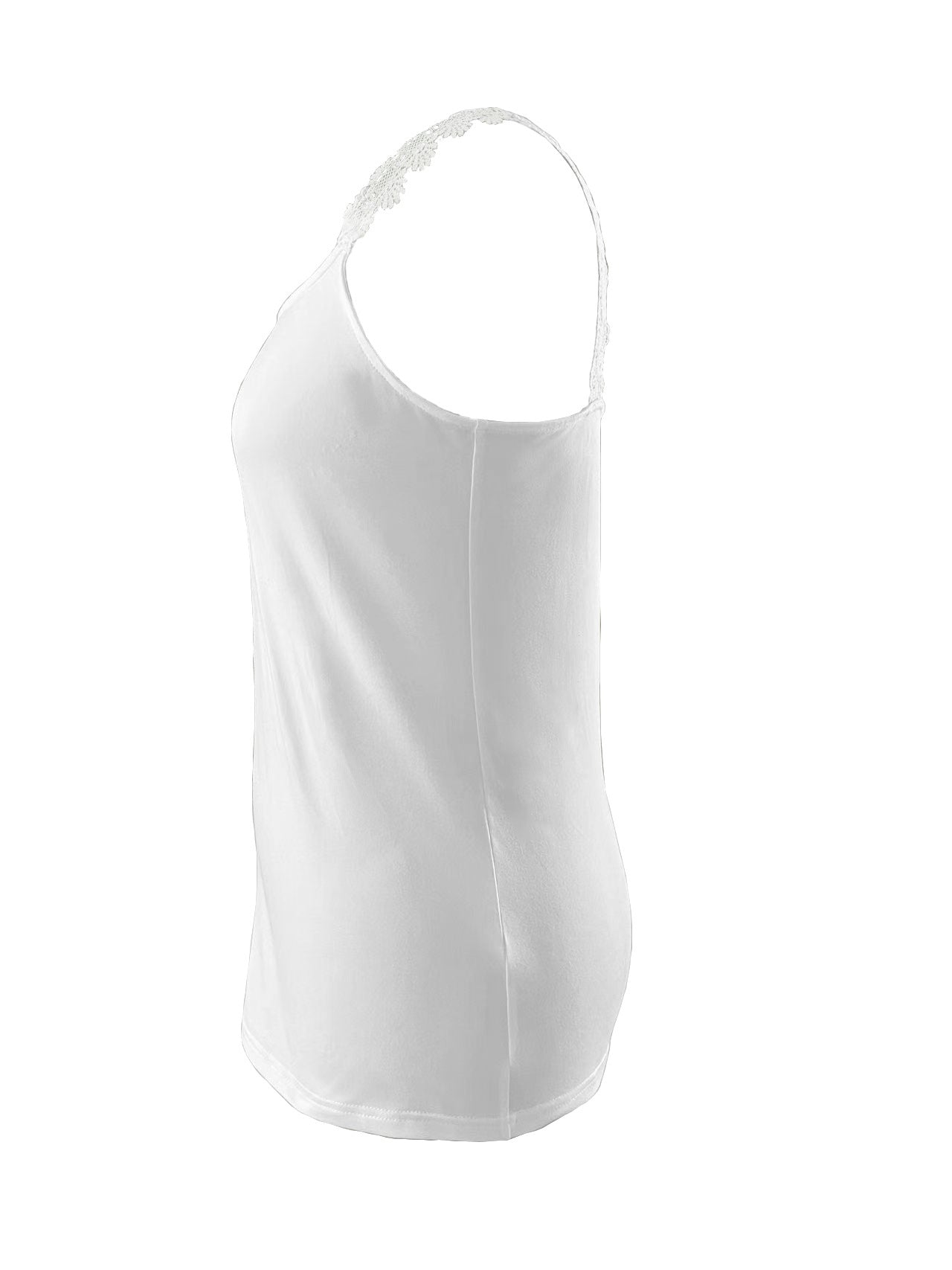 Lace Stitching Fashion Spring And Summer Solid Color Loose Vest - cas7m
