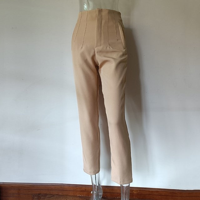 Women's Casual Fashion Straight Leg Pants - cas7m