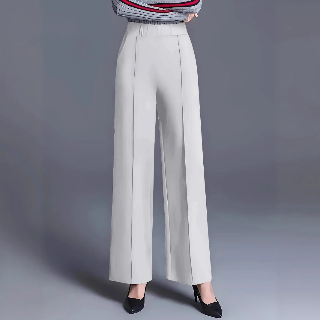 Elegant High Waist Wide Leg Pants: Chic Autumn Winter Essential - cas7m