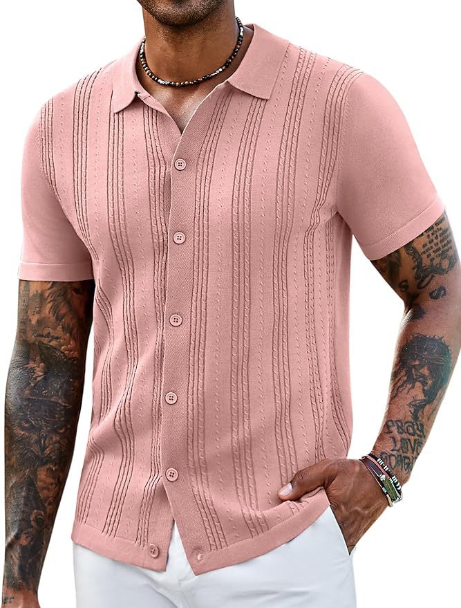 Fashionable Striped Hollow-Out Knitted Sweater For Men - cas7m