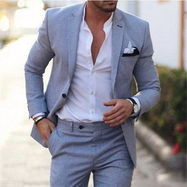 Men's Plus Size Two-piece Suit - cas7m
