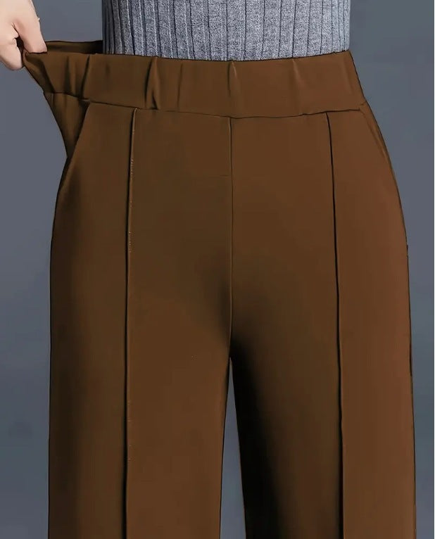 Elegant High Waist Wide Leg Pants: Chic Autumn Winter Essential - cas7m