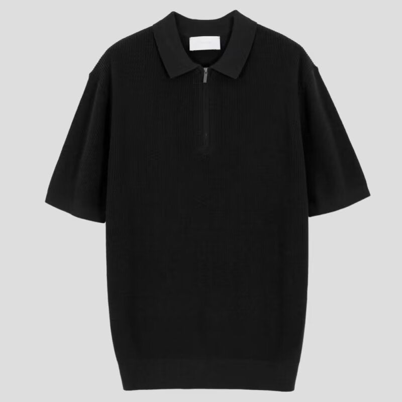 Men's Solid Color Casual Half Sleeve Bottoming Shirt - cas7m