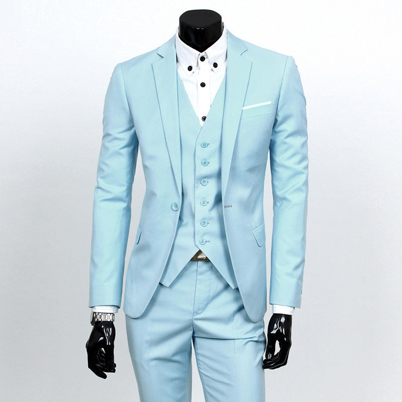 Suit Set Three-piece Set Slim-fit Korean Formal Wear - cas7m
