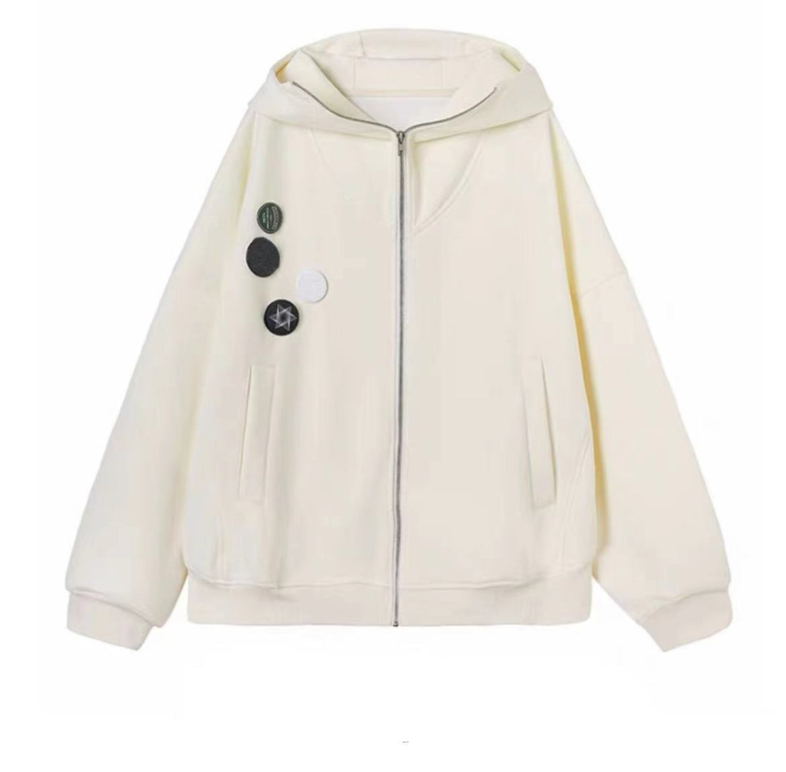 Outline Badge Hooded Hoodie For Men And Women - cas7m