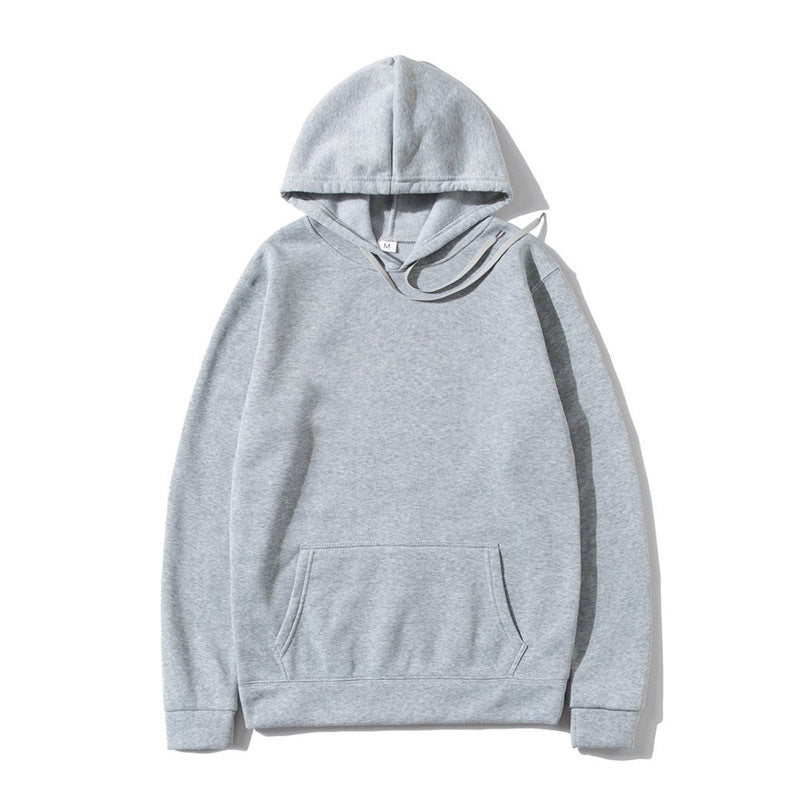 Cotton Fleece Solid Color Hoodie Sweatshirt - cas7m