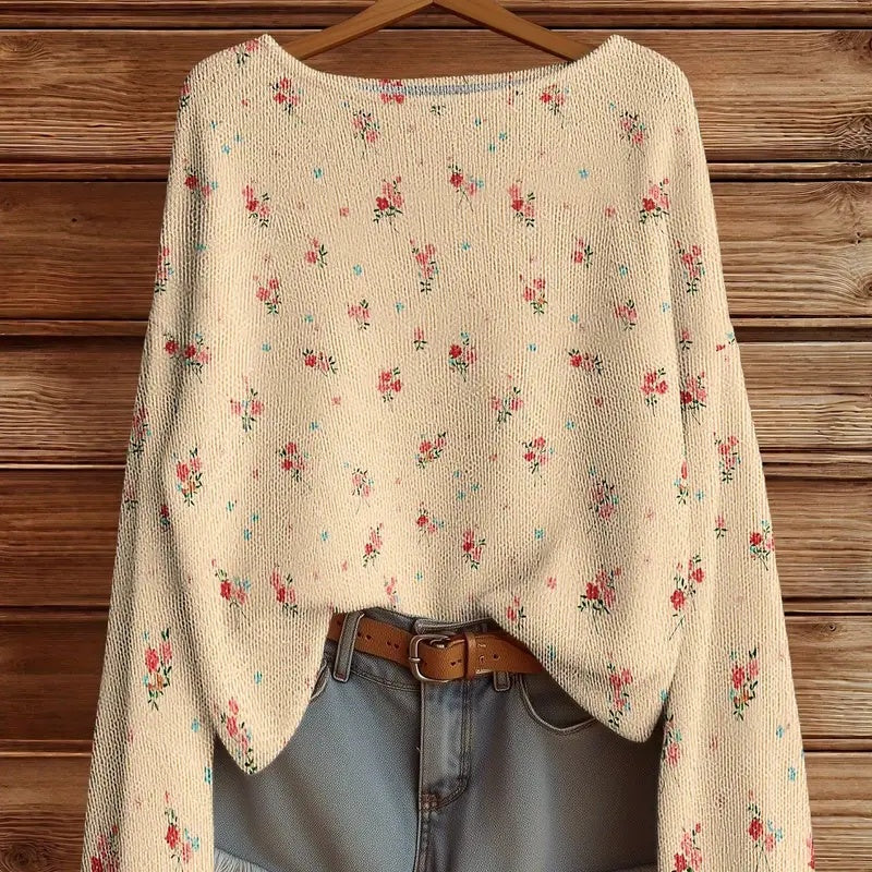 Women's Elegant Long Sleeve Pullover - cas7m