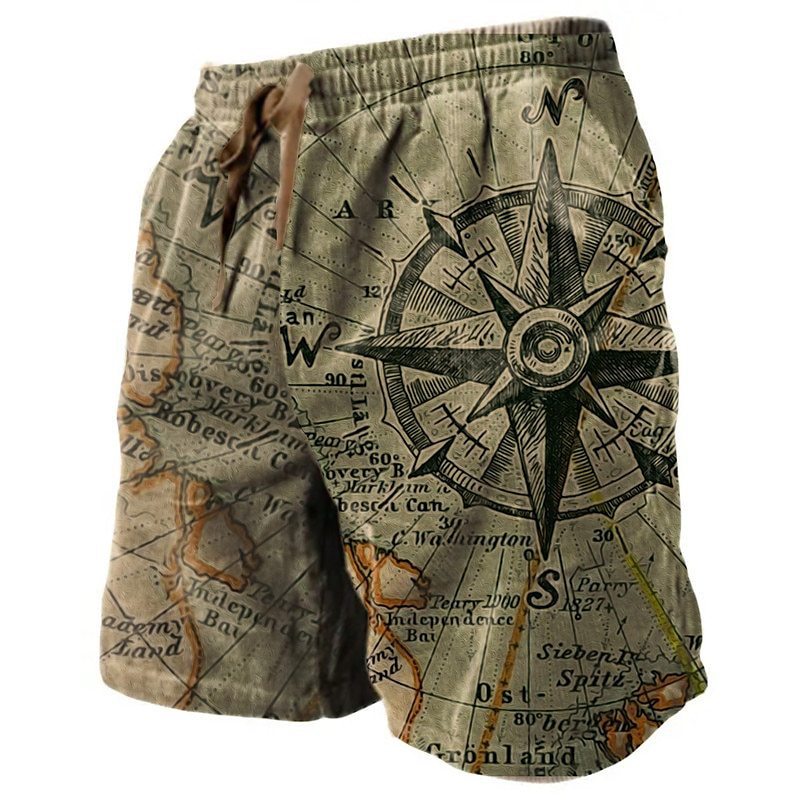 3D Printed Breathable Soft Casual Loose Shorts Men - cas7m