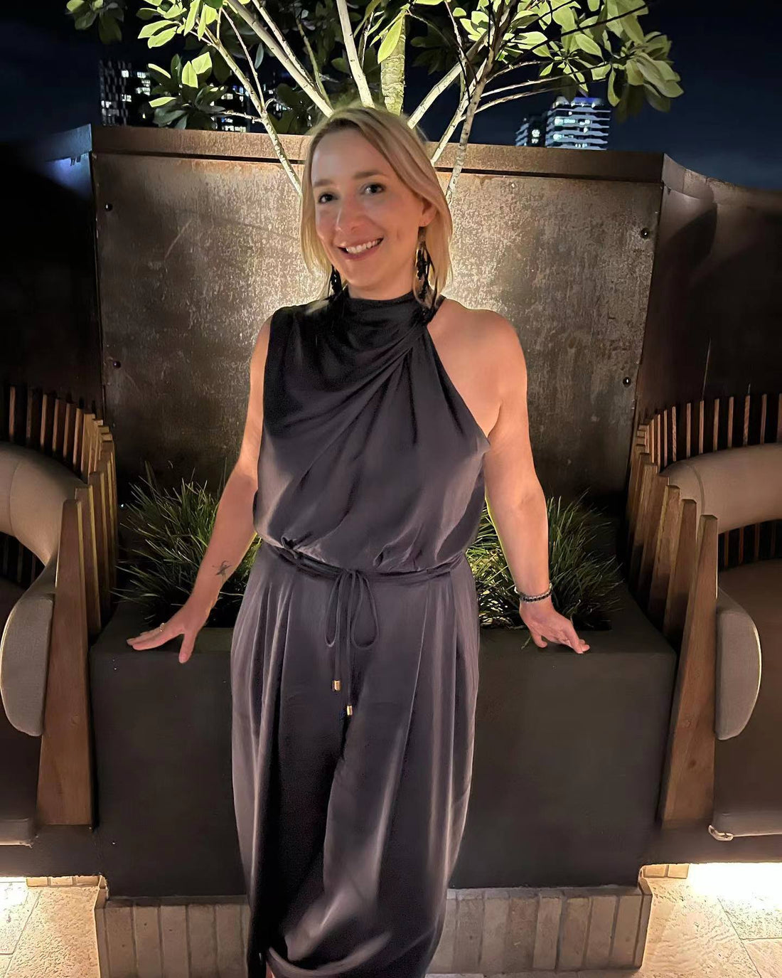 Women's Fashion Tops Wide-leg Pants Suit - cas7m