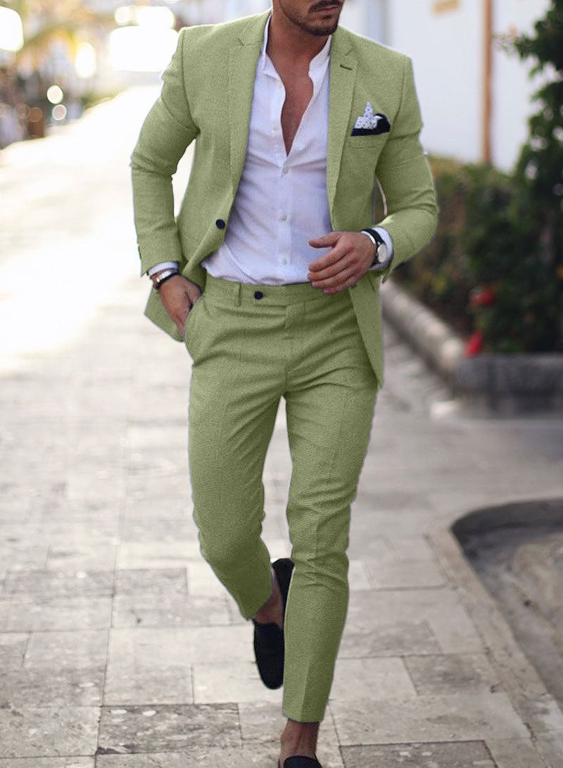 Men's Plus Size Two-piece Suit - cas7m