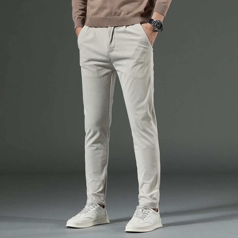 New Korean Style Fashion Elastic Casual Long Pants Men's Pants Spring And Autumn New Men's Jeans Slim Fit Skinny - cas7m