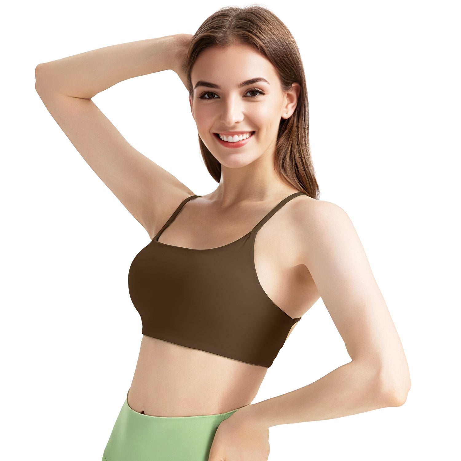 Strappy Cross Back Sports Bra: Breathable, Soft & Supportive - cas7m