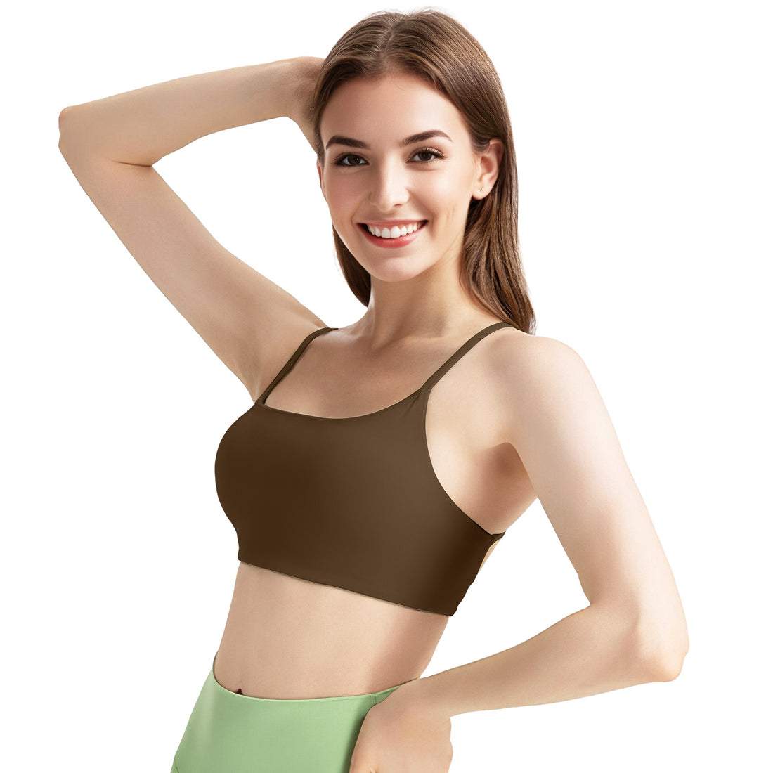 Strappy Cross Back Sports Bra: Breathable, Soft & Supportive - cas7m