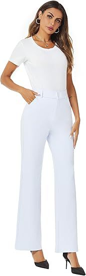 Women's Commuter High-Waisted Wide-Leg Pants - cas7m