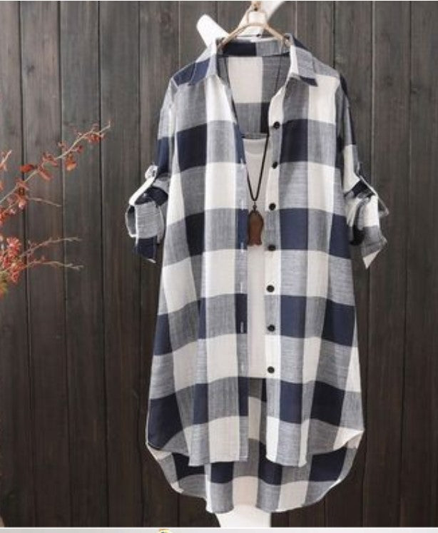 Korean Style Sun-protection Clothing Shirt Women's Mid-length Plus Size - cas7m