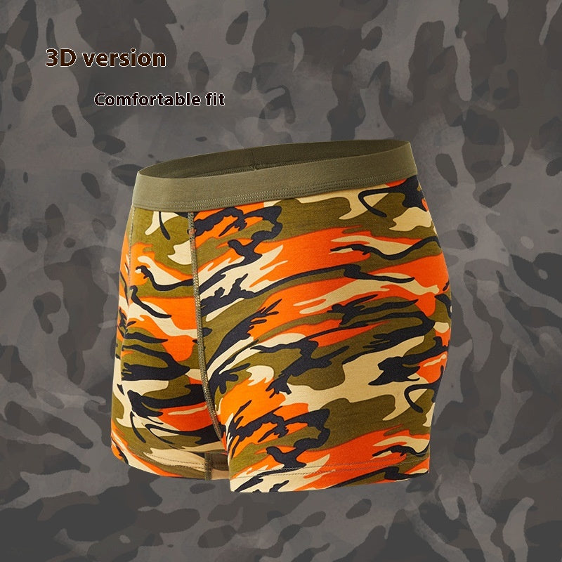 Camouflage Men's Underwear Modal Breathable Boxers Mid-waist Printed Boxers - cas7m