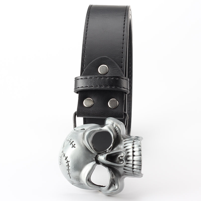 Skull head leather belt - cas7m