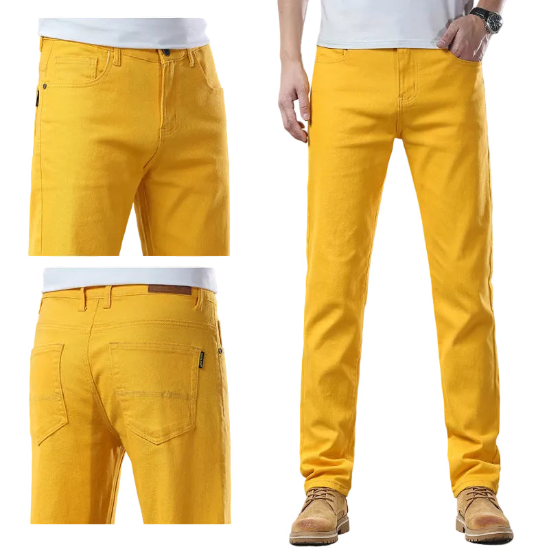 Men Fashion Brands Stretch Slim Fit Skinny Pants - cas7m