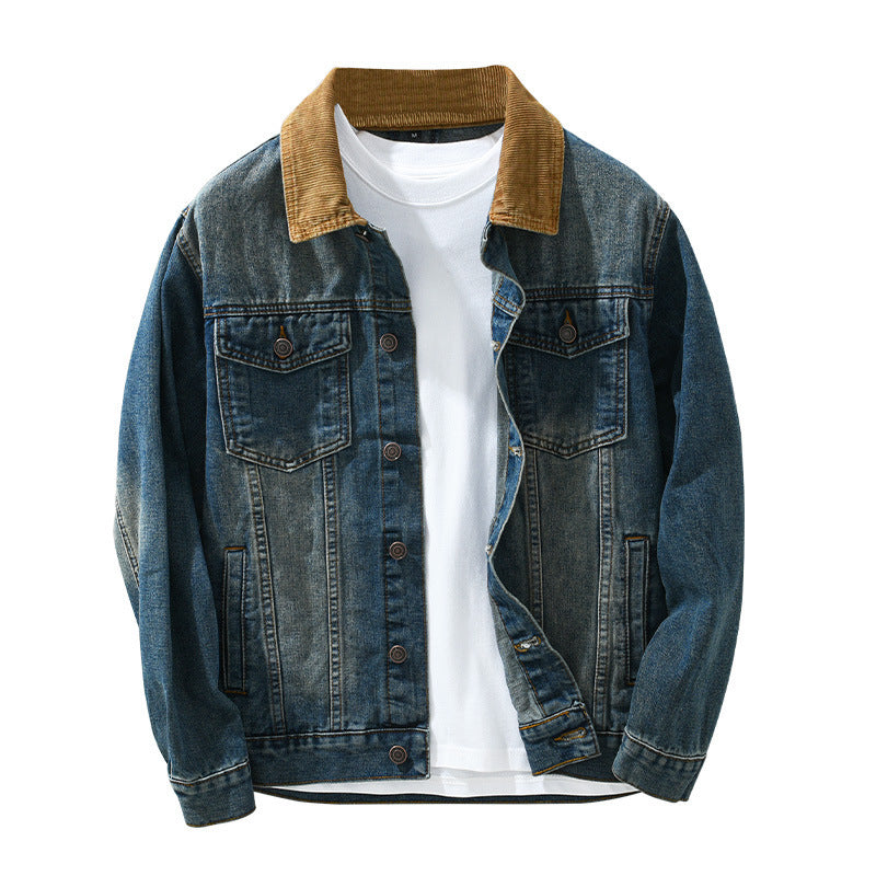 Denim Coat Men's Loose Youth Casual Japanese Workwear Jacket Men's Fashion - cas7m