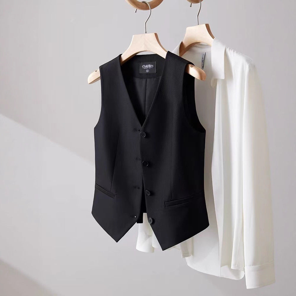 Fashionable Suit Vest Women's Top - cas7m