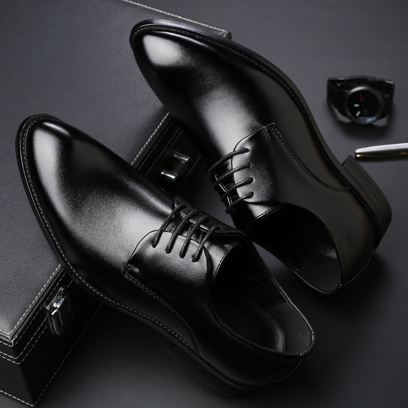 Four new shoes men's dress shoes black tie business men leather shoes factory direct code - cas7m