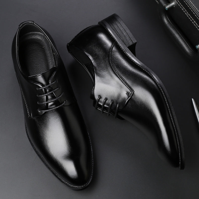 Four new shoes men's dress shoes black tie business men leather shoes factory direct code - cas7m