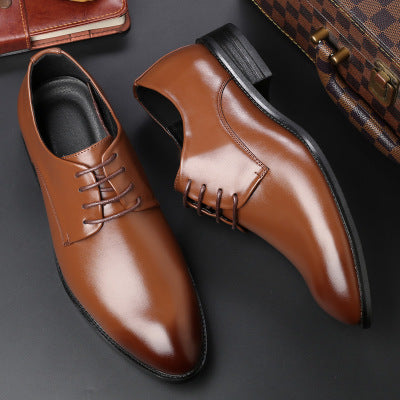 Four new shoes men's dress shoes black tie business men leather shoes factory direct code - cas7m