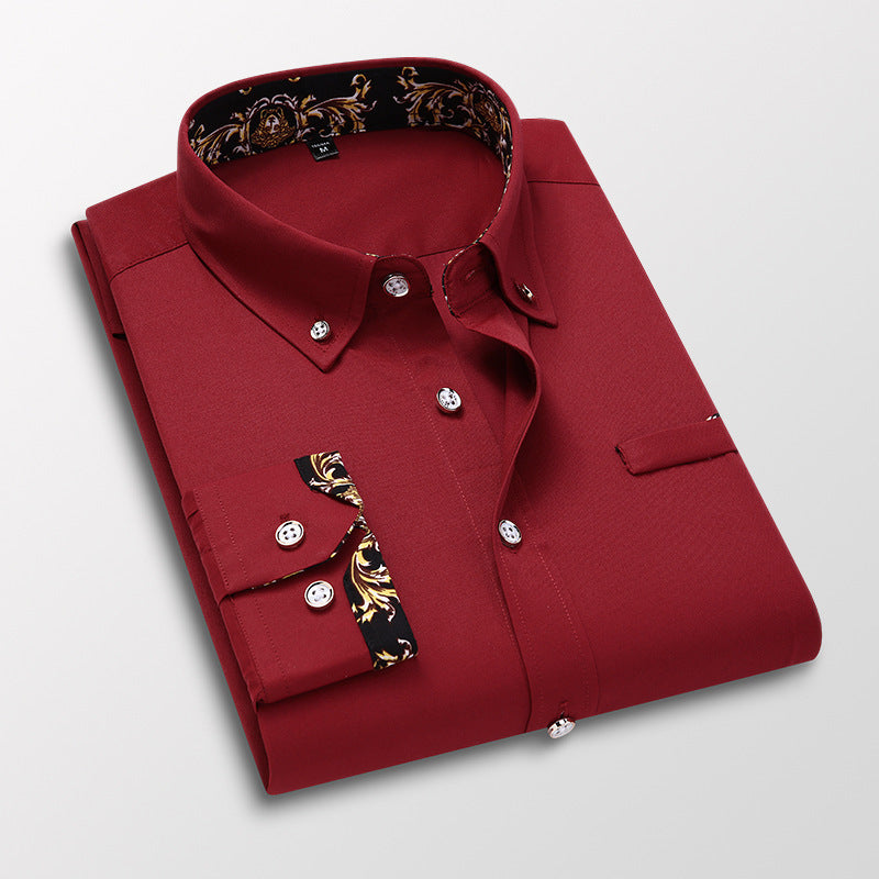 Men's Casual Business Long Sleeve Shirt - cas7m