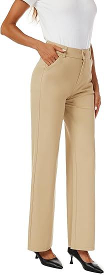 Women's Commuter High-Waisted Wide-Leg Pants - cas7m