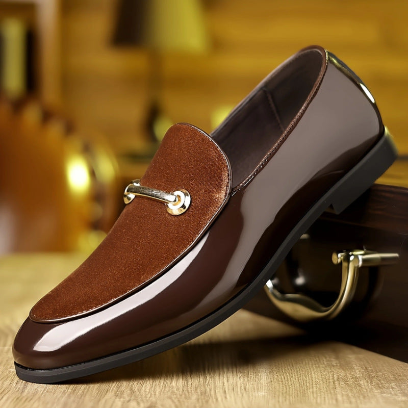 Elegant Plus Size Men's Leather Shoes with Vibrant Details - cas7m