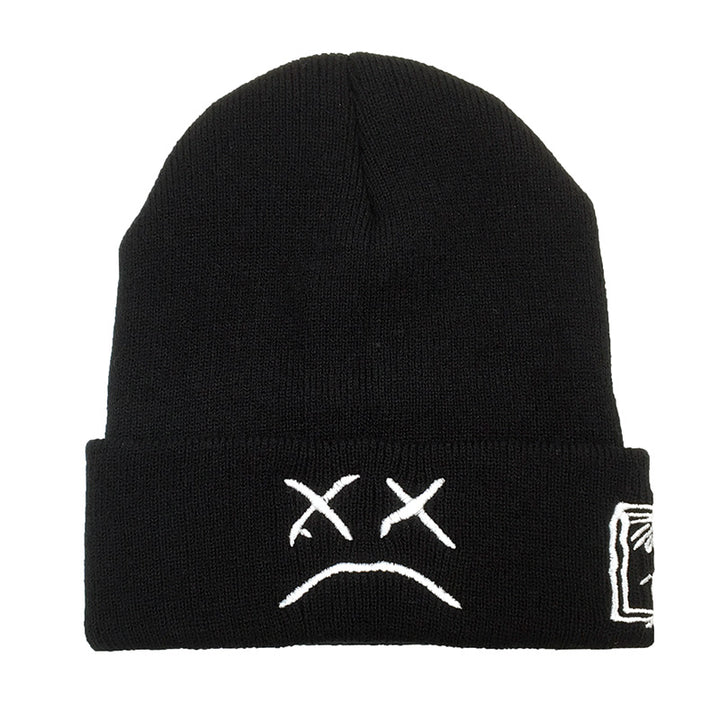 Embroidered knitted hat - cas7m