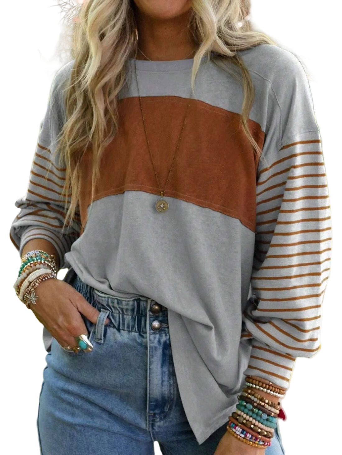 SpringAutumn New Style Pullover Casual Long Sleeve T-shirt For Women - cas7m