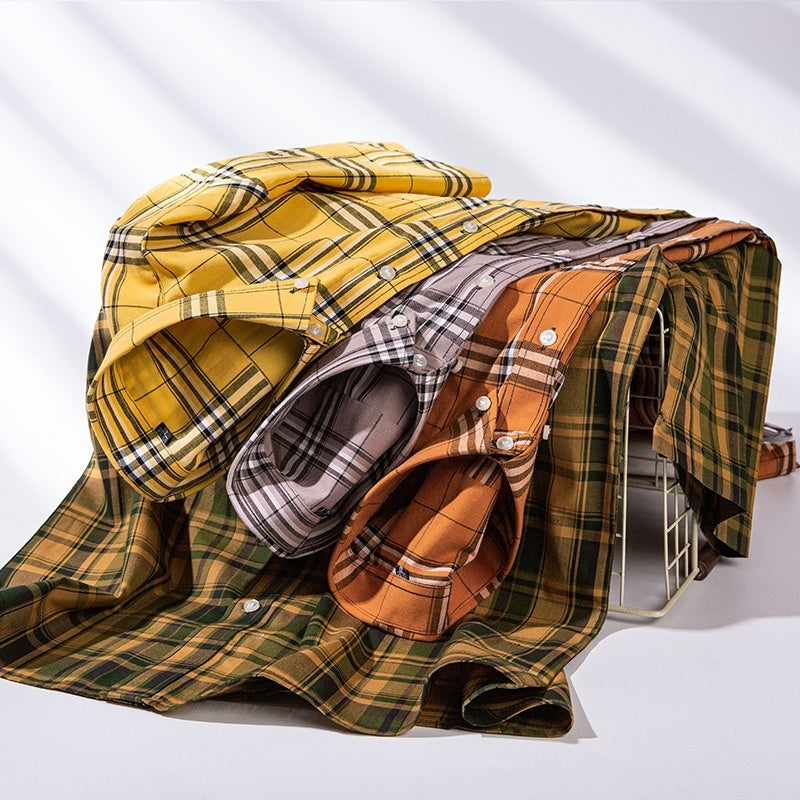 Summer Fashion Casual Men's Shirt Plaid - cas7m