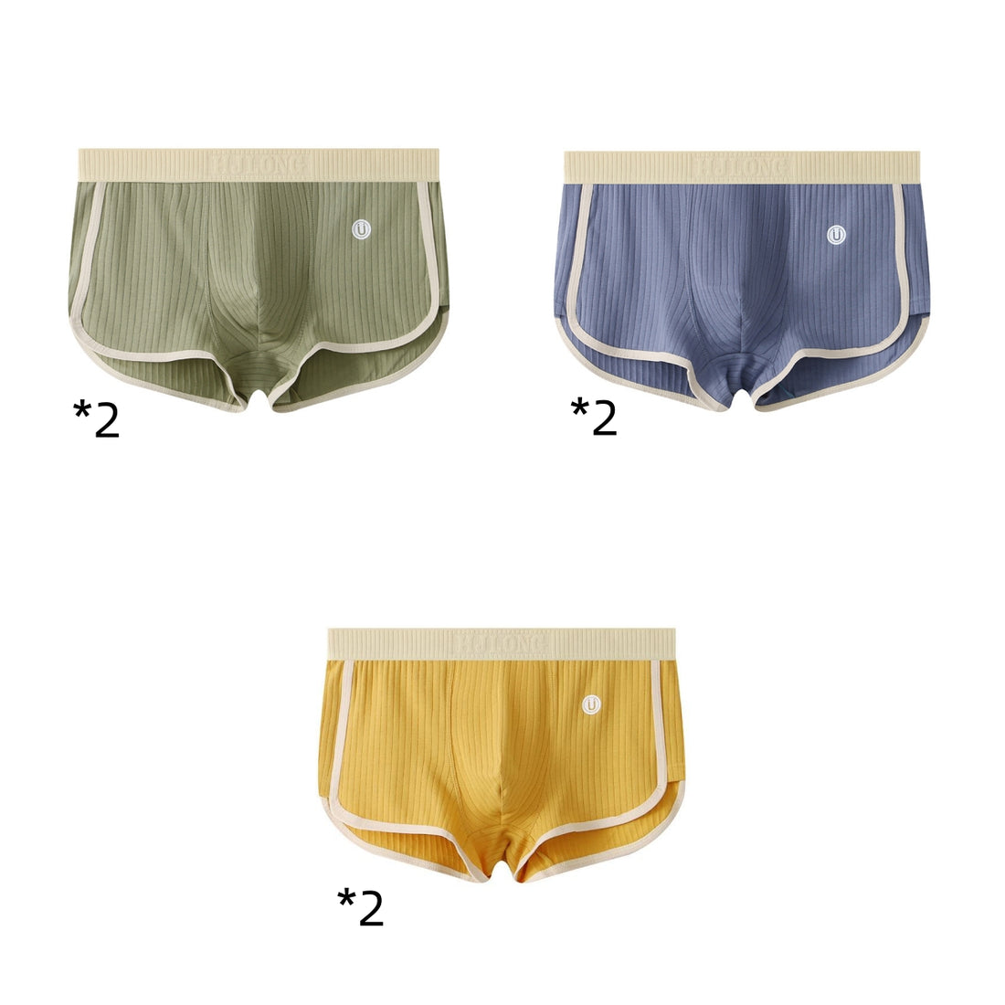 Men's Mid-waist Simple Fashionable Breathable Comfortable Boxers - cas7m