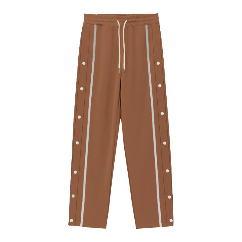 Casual Sports Breasted Pants Men's Loose Straight Trousers - cas7m