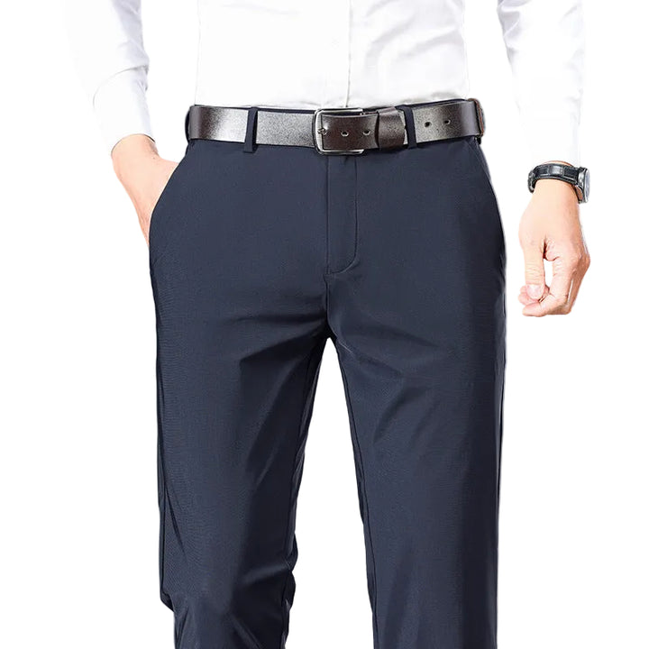 Men's High Elastic Jinammonia Ice Silk Casual Pants - cas7m