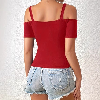 Summer American Niche Outer Wear Short Chic Sports Top Hot Girl Bottoming Small Slip Top Vest For Women - cas7m