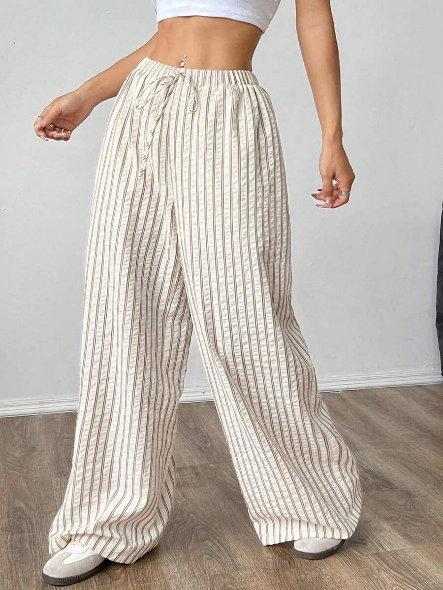 Waist-cinched Versatile Elegant Pleated Casual Pants - cas7m