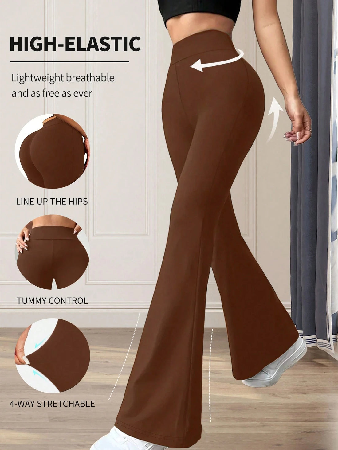 Flare Leggings For Women Yoga Pants High Waisted Flare Leggings Bootcut Casual Yoga Pants - cas7m