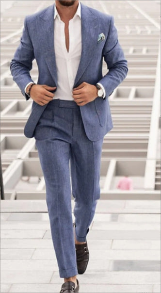 Men's Plus Size Two-piece Suit - cas7m