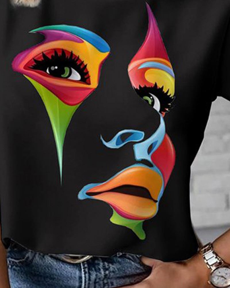Women's Printed Sleeveless Casual Top - cas7m