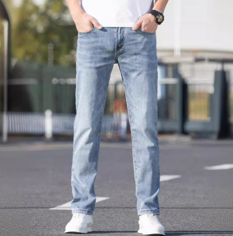 Men's Jeans Gray Trousers Stretch Skinny - cas7m