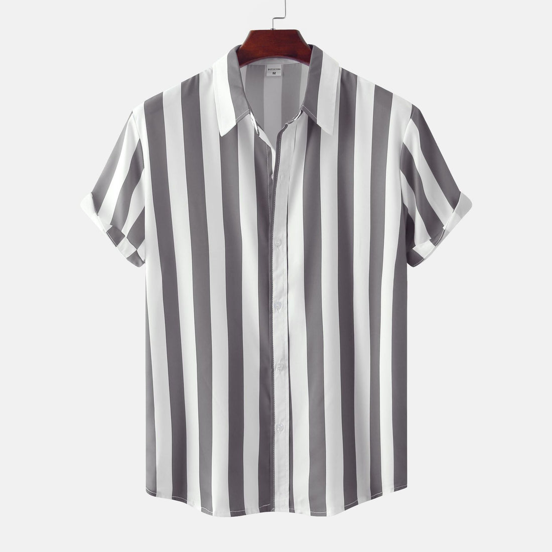 Men's 3D Printed Short Sleeve Turn Loose Shirt - cas7m