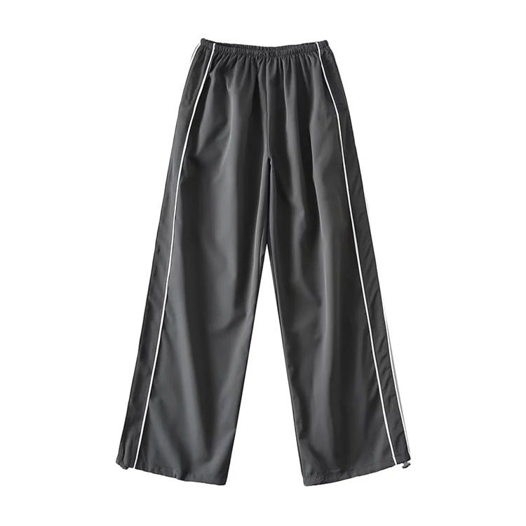 Women's Drawstring Striped Quick-drying Casual Pants - cas7m