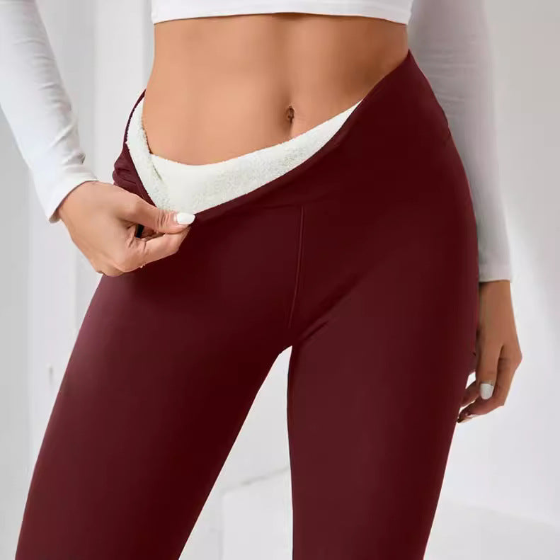 Tight Warm Pants Cashmere Leggings For Women - cas7m