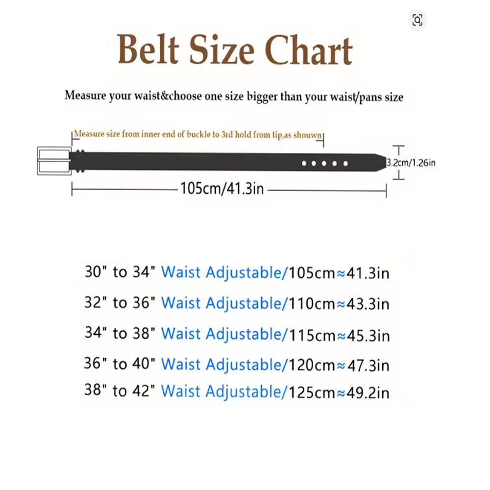 Genuine Business Leather Belt For Men Or BOY Swivel Pin Buckle Casual Versatile Belt - cas7m