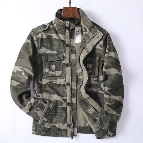 Camouflage denim jacket - cas7m