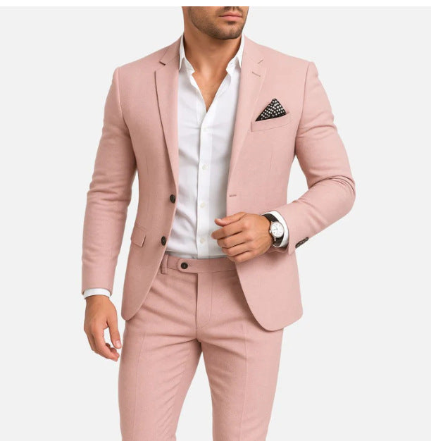 New SpringSummer Commuter Casual Plus-Size British Suit For Men - cas7m
