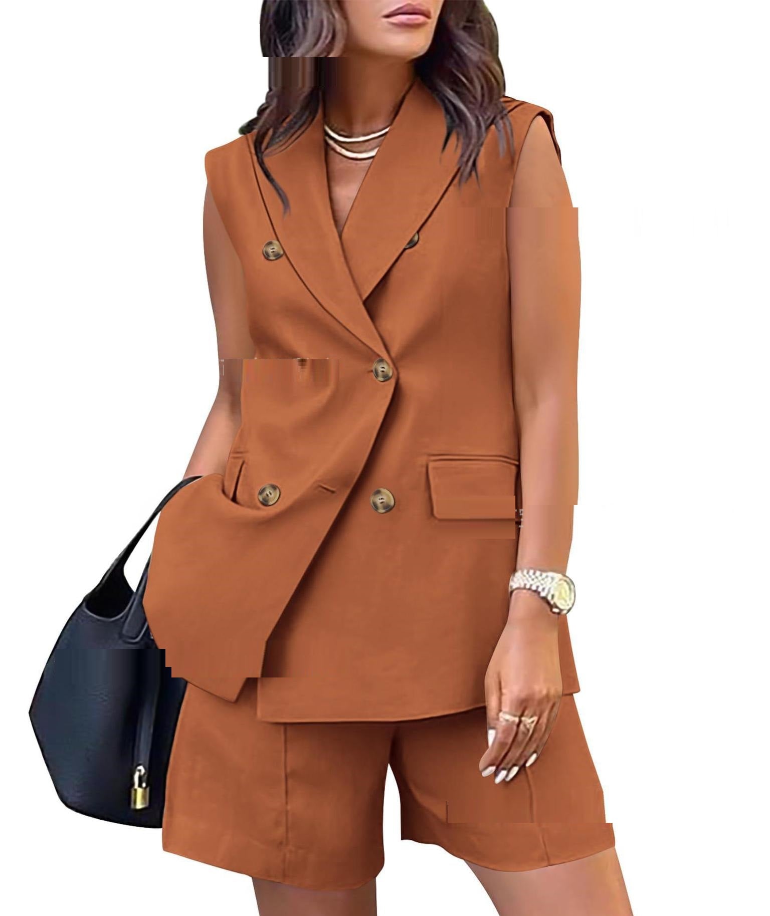Business Temperament Double Breasted Suit - cas7m