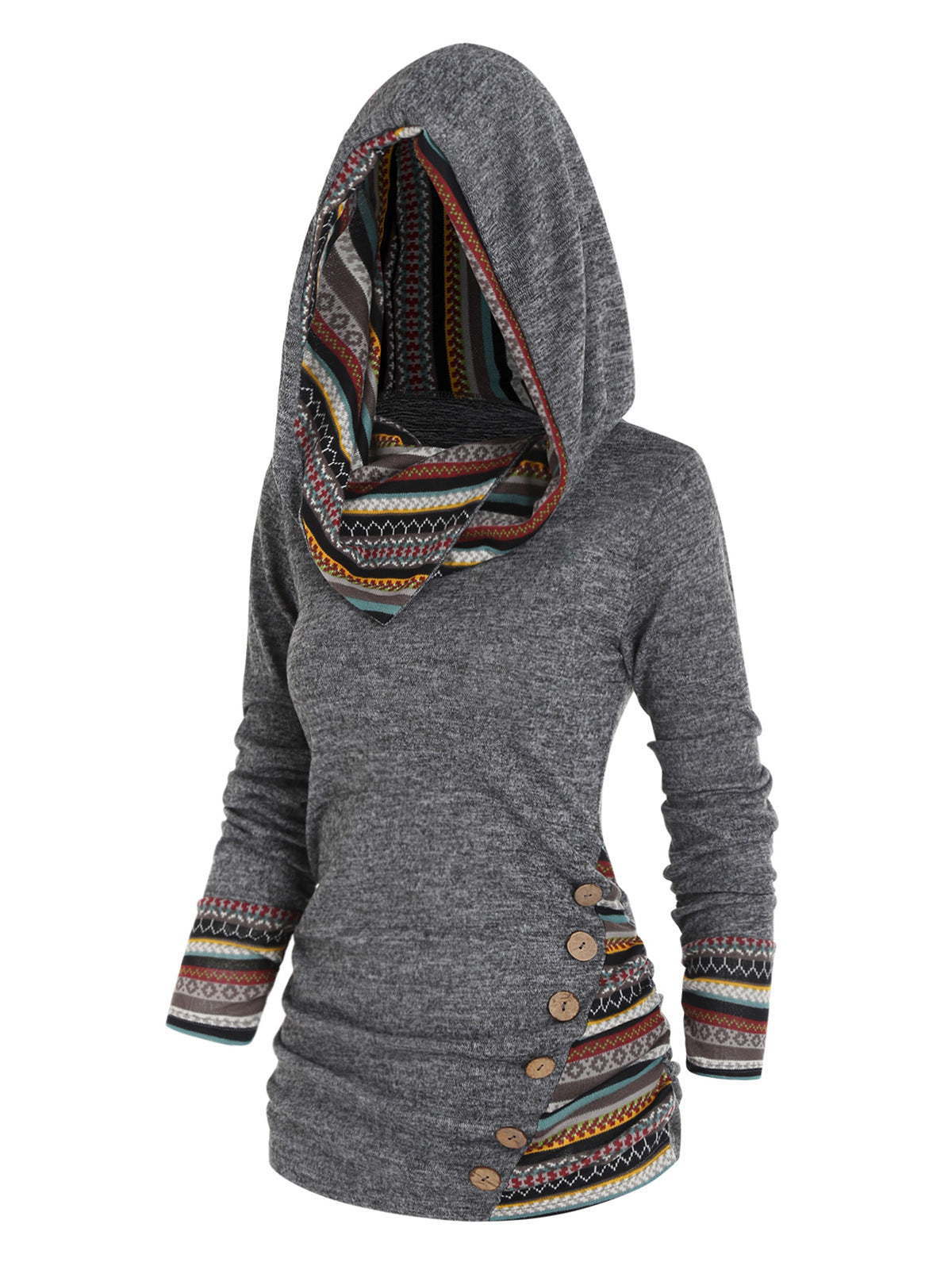 Knitted Long Sleeve Button Top Women - cas7m
